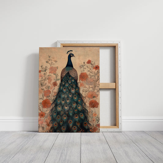 Antique Elegance with Scarlet Bloom