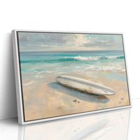 Surfboard Awaits Morning Tide