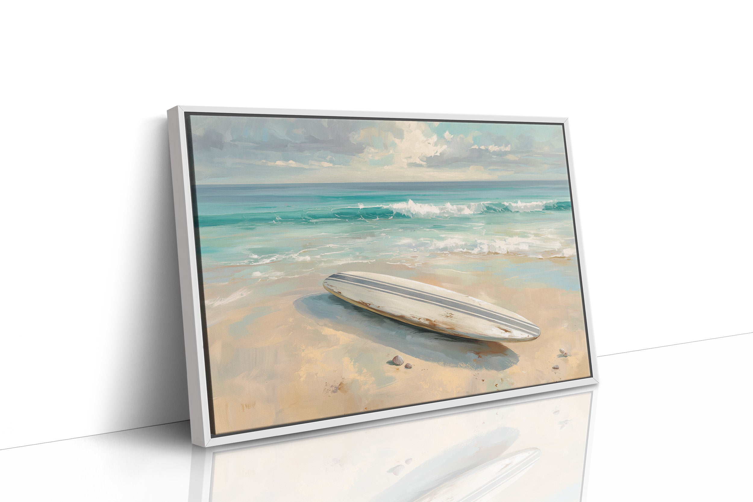 Surfboard Awaits Morning Tide