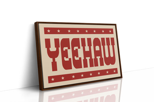 Yeehaw Western Print in Bold Red