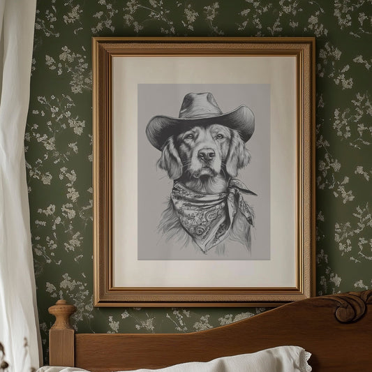A Canine Cowboy's Stalwart Gaze
