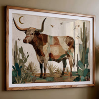 Longhorn Legends Under Desert Stars