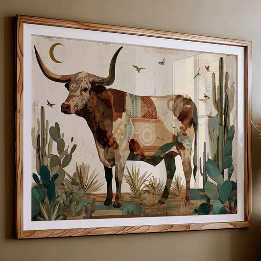 Longhorn Legends Under Desert Stars
