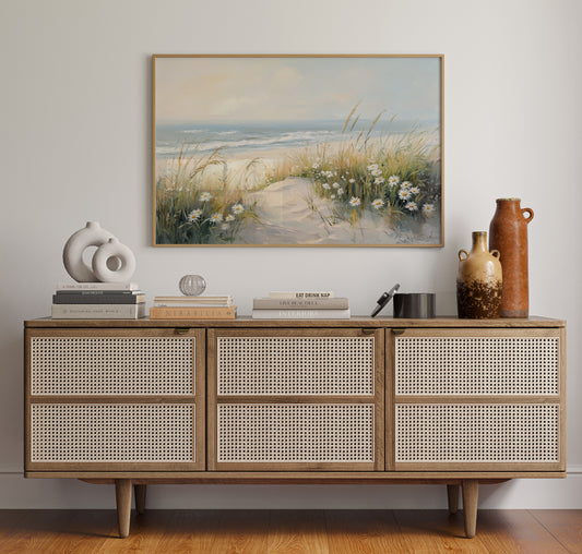 Daisies Dance Along Coastal Dunes