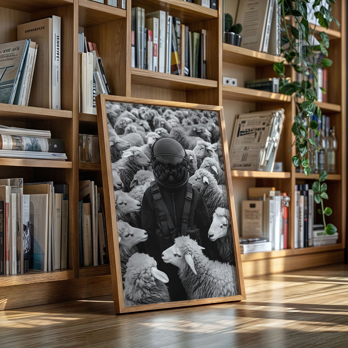 Astronaut Among the Sheep
