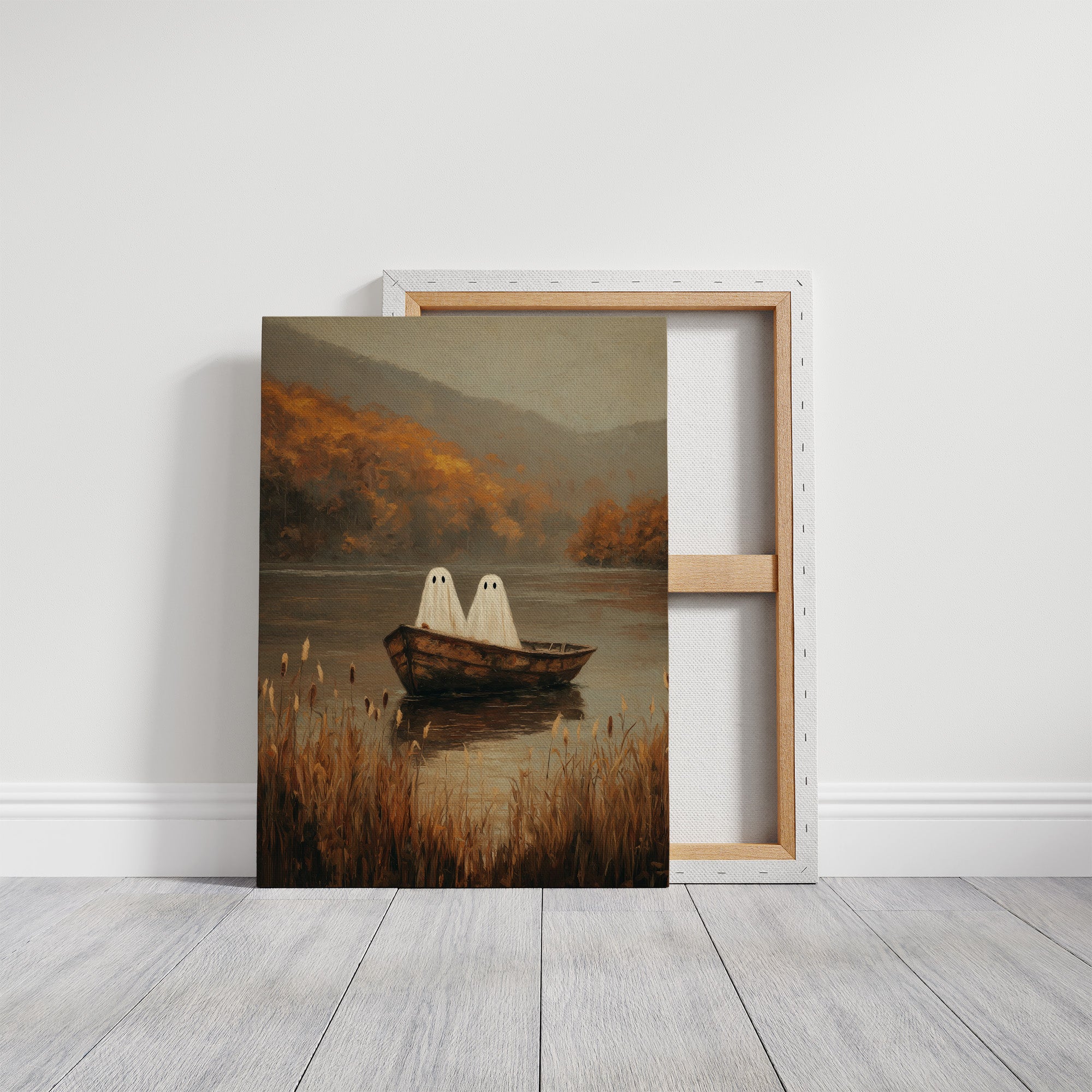 Ghostly Voyage Through Autumn Mist