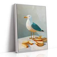 Shoreline Snack Among Bread Crumbs