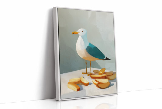 Shoreline Snack Among Bread Crumbs