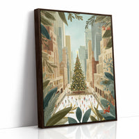 Metropolitan Yuletide: Skaters Beneath the Star