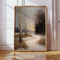 When Snow Meets Setting Sun