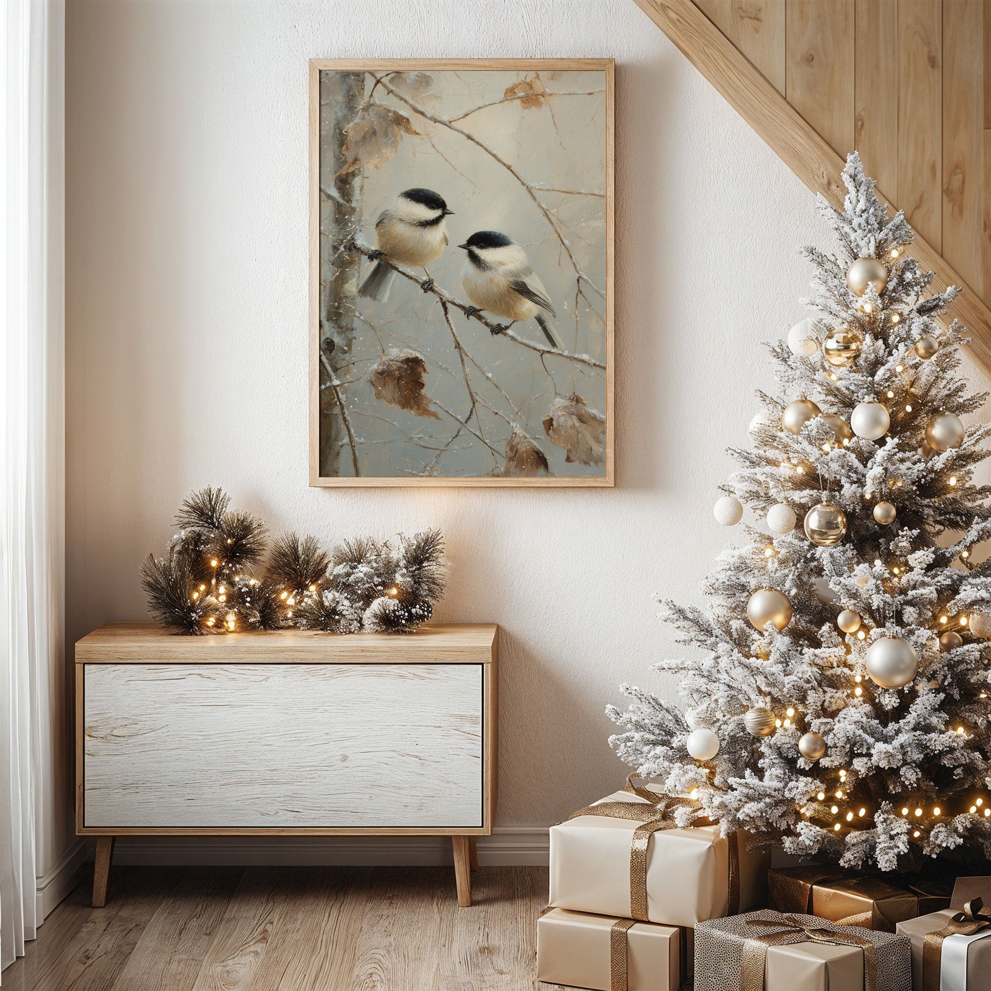 Winter Chickadees Share Morning Secrets