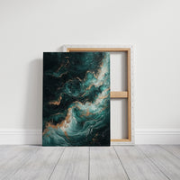 Celestial Drift in Emerald and Gold