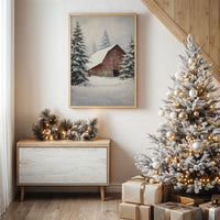 Snow Blankets The Red Barn Peace