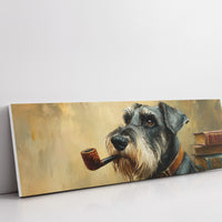 Scholarly Schnauzer With Pipe