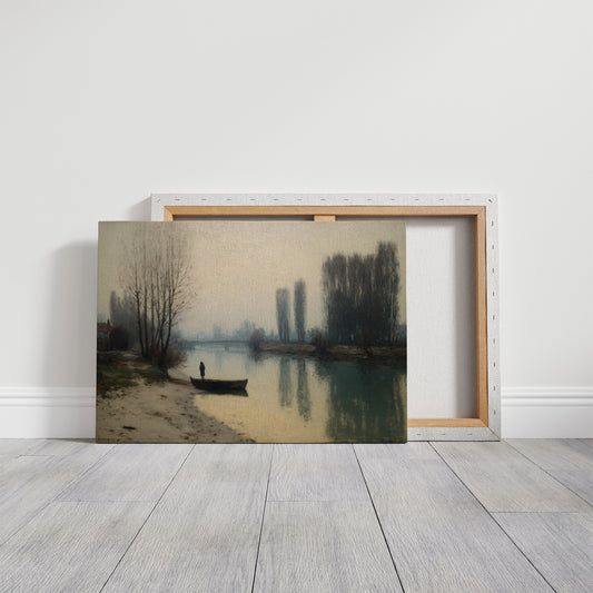 Solitary Shore In Misty Light