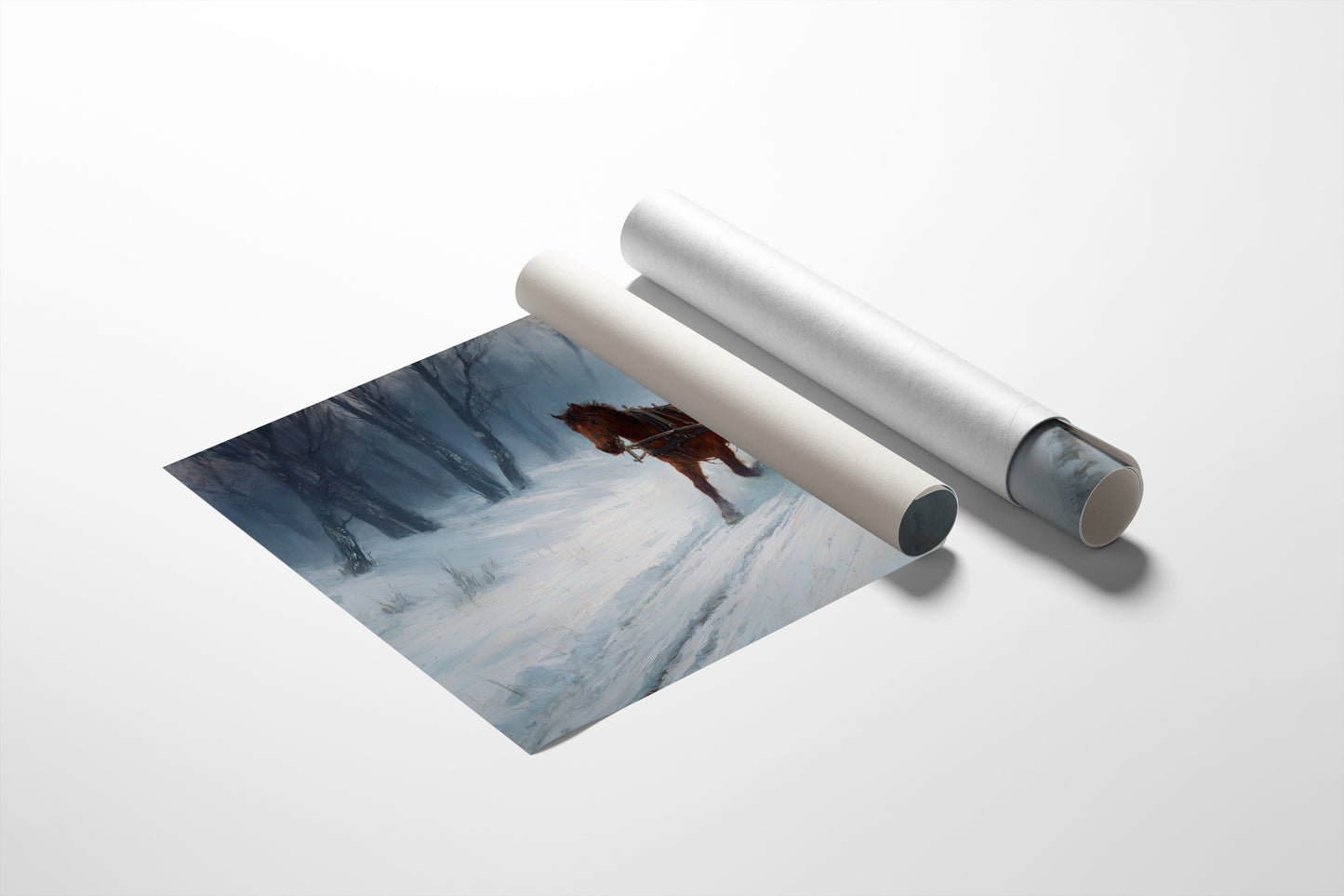 Winter's Tale Through Birch And Snow