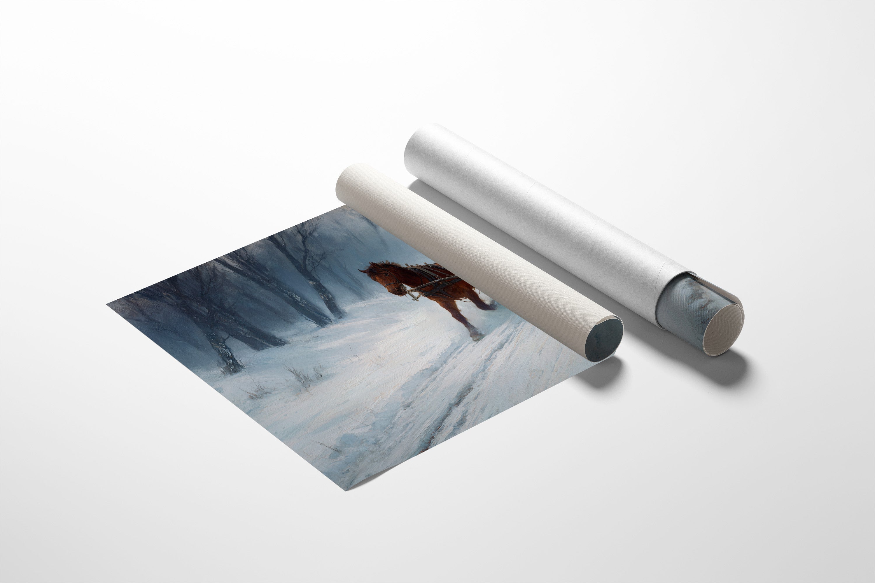 Winter's Tale Through Birch And Snow