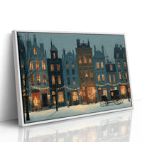 Snowfall on Old Cobblestone