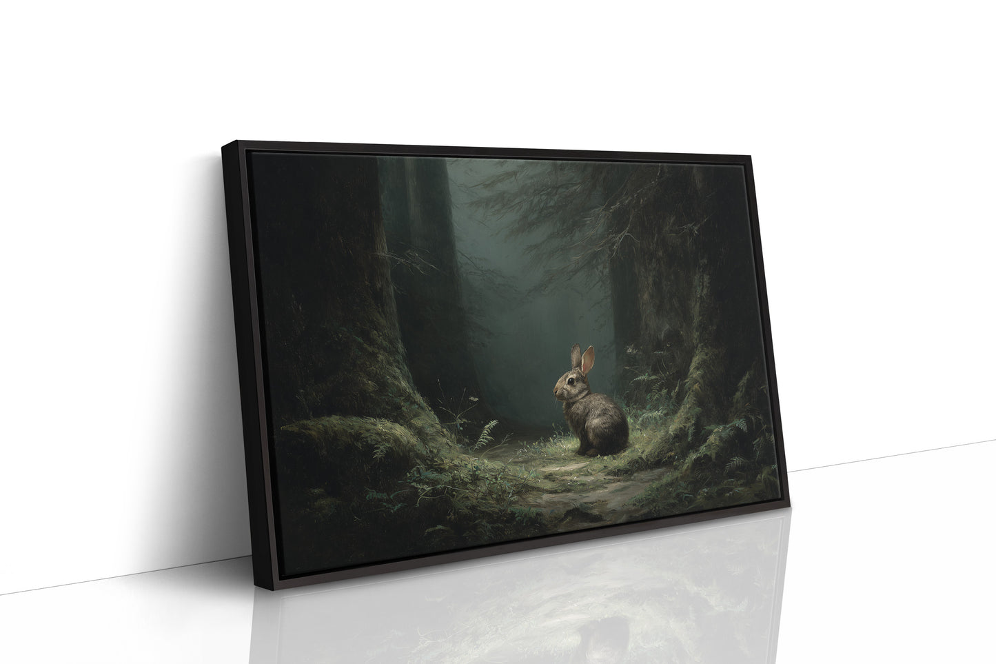 Forest Wanderer Finds Moonlit Path