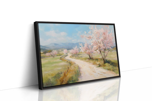 Cherry Blossoms Line Mountain Road