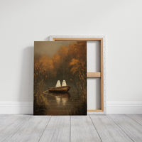 Ghostly Voyage Through Autumn Waters
