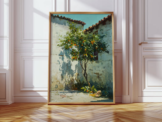 Oranges Beneath the Sunlit Wall