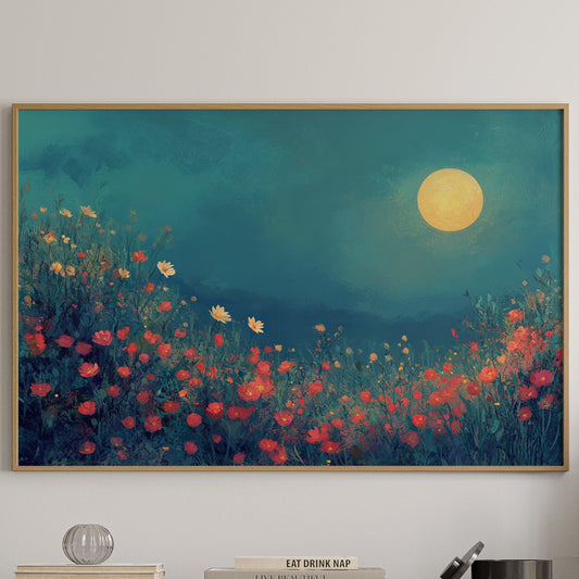 Poppies Dance Under Summer Moon