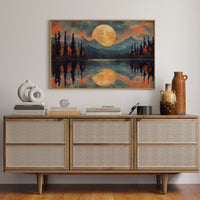 Moonlit Lake Mirrors Mountain Dreams