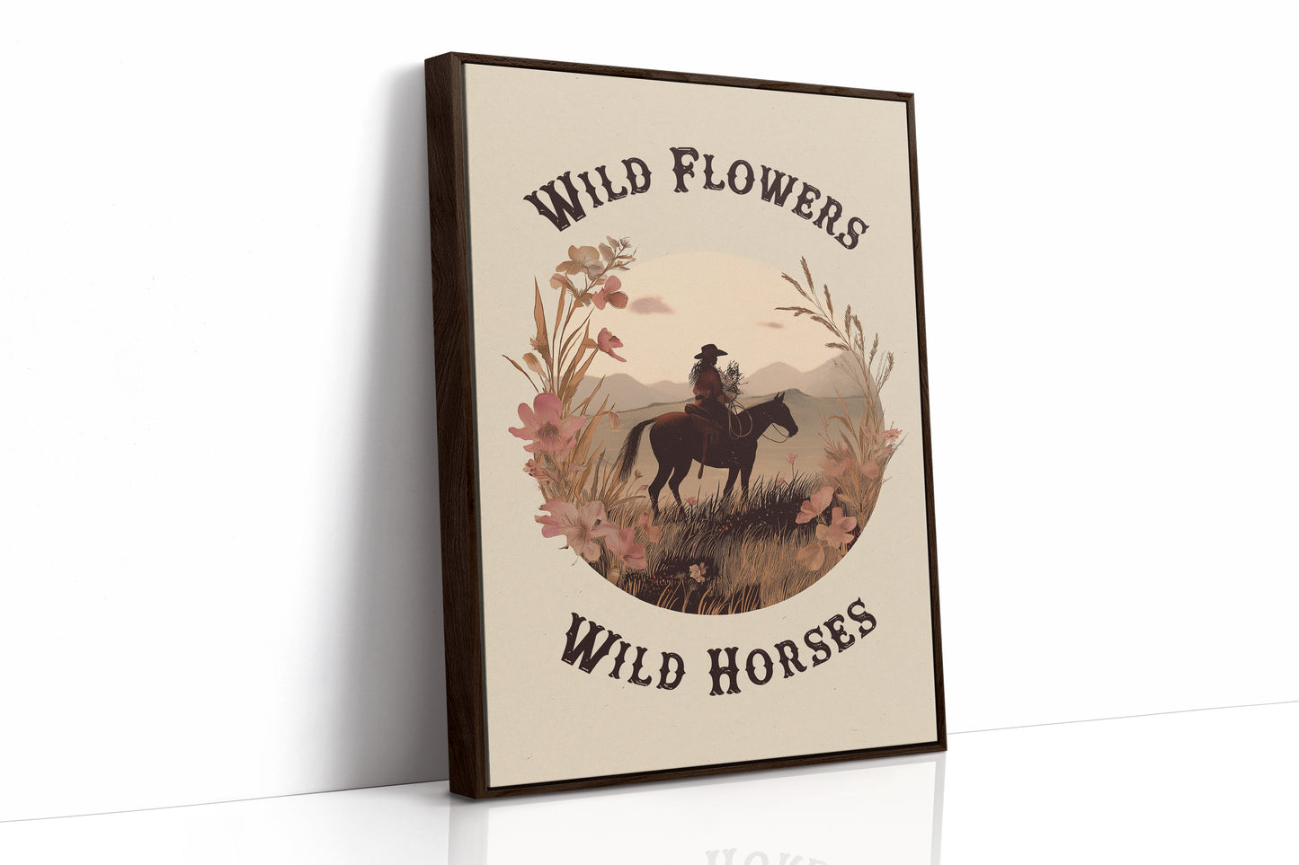Prairie Rider Among Blooming Fields
