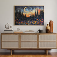 Moonlit Meadow Catches Fire Above