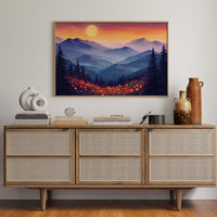 Moonlit Meadows Paint Mountain Dreams