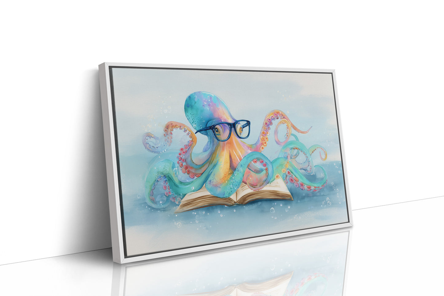 Curious Octopus Reads Ancient Tomes