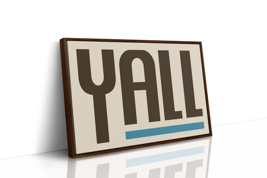 Y’all Typography Print with Teal Underline