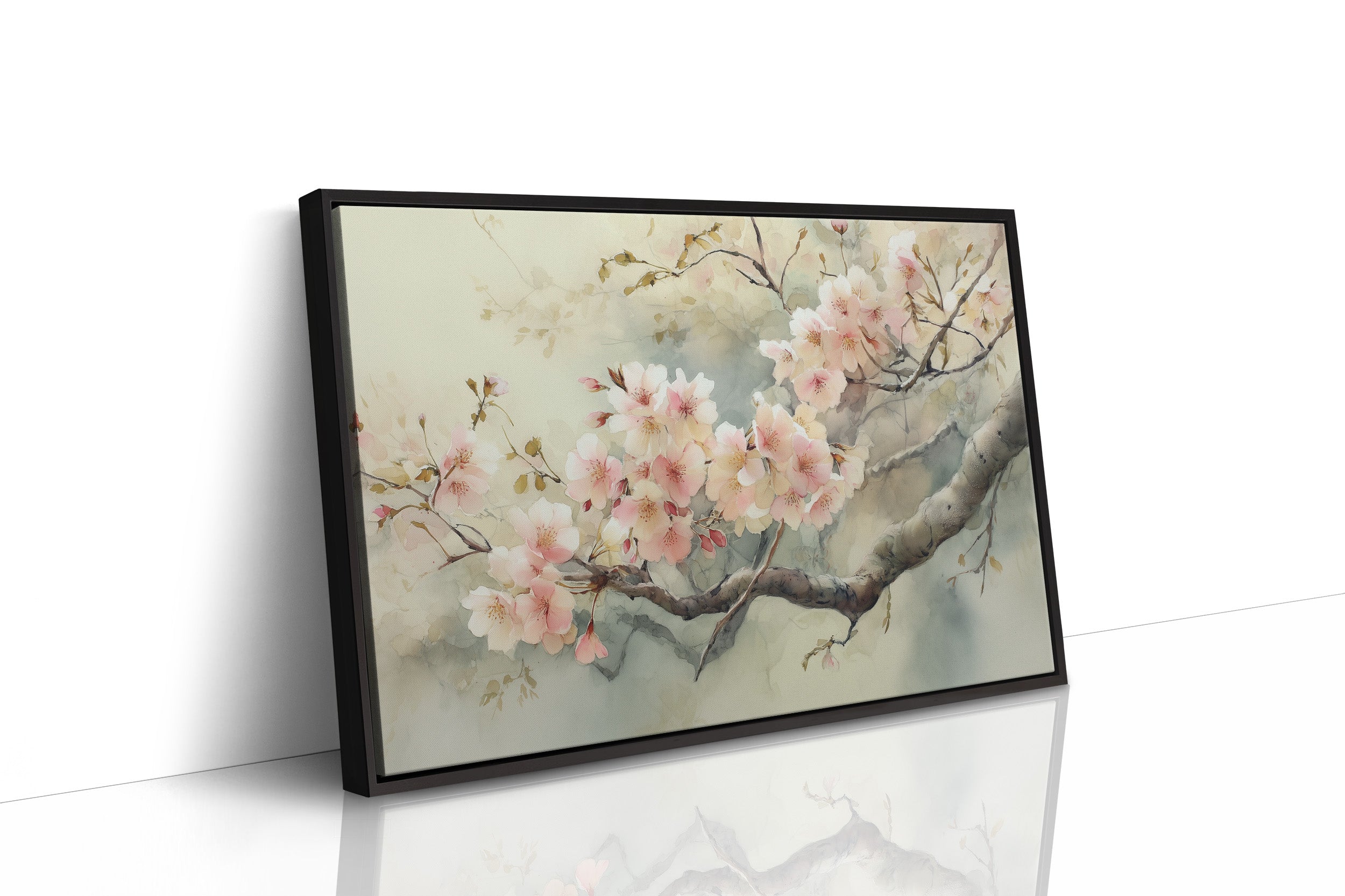 Cherry Blossoms Paint Morning Peace