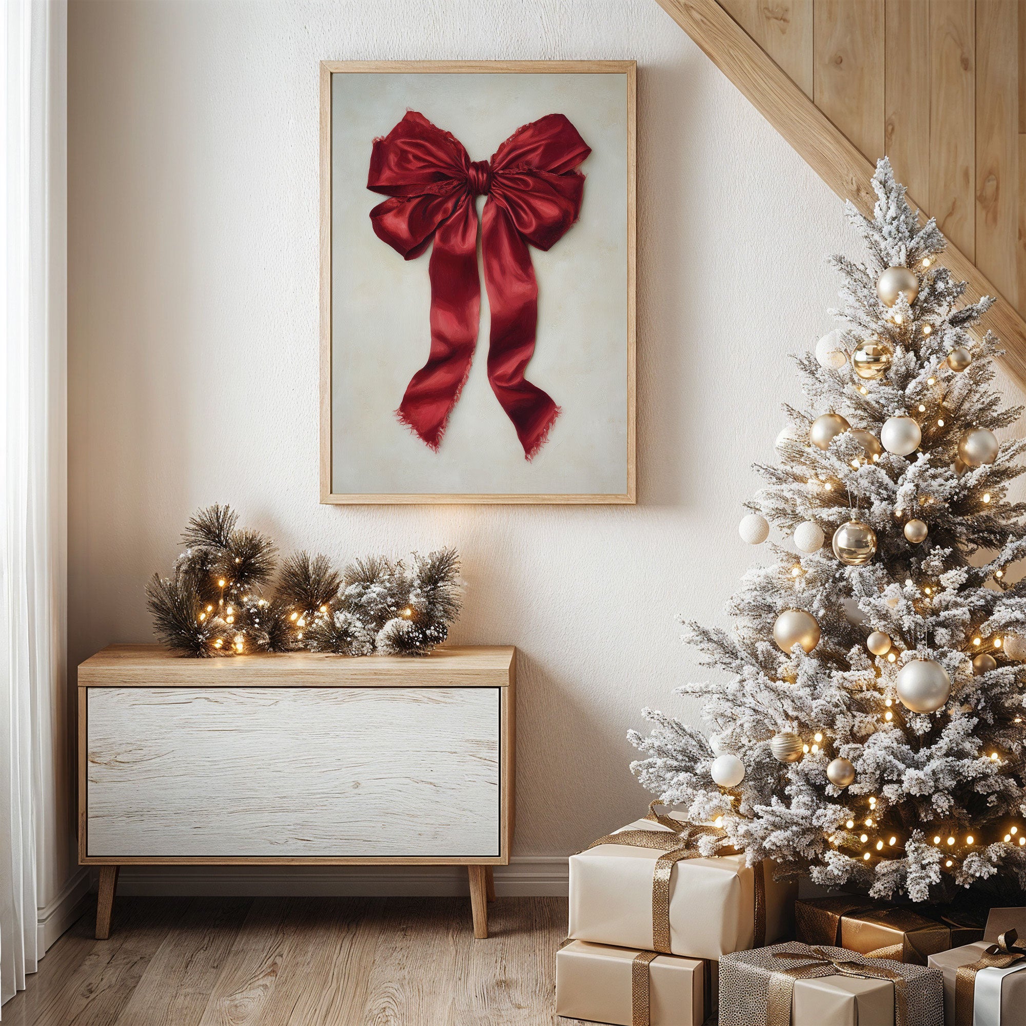 Red Silk Bows December's Promise