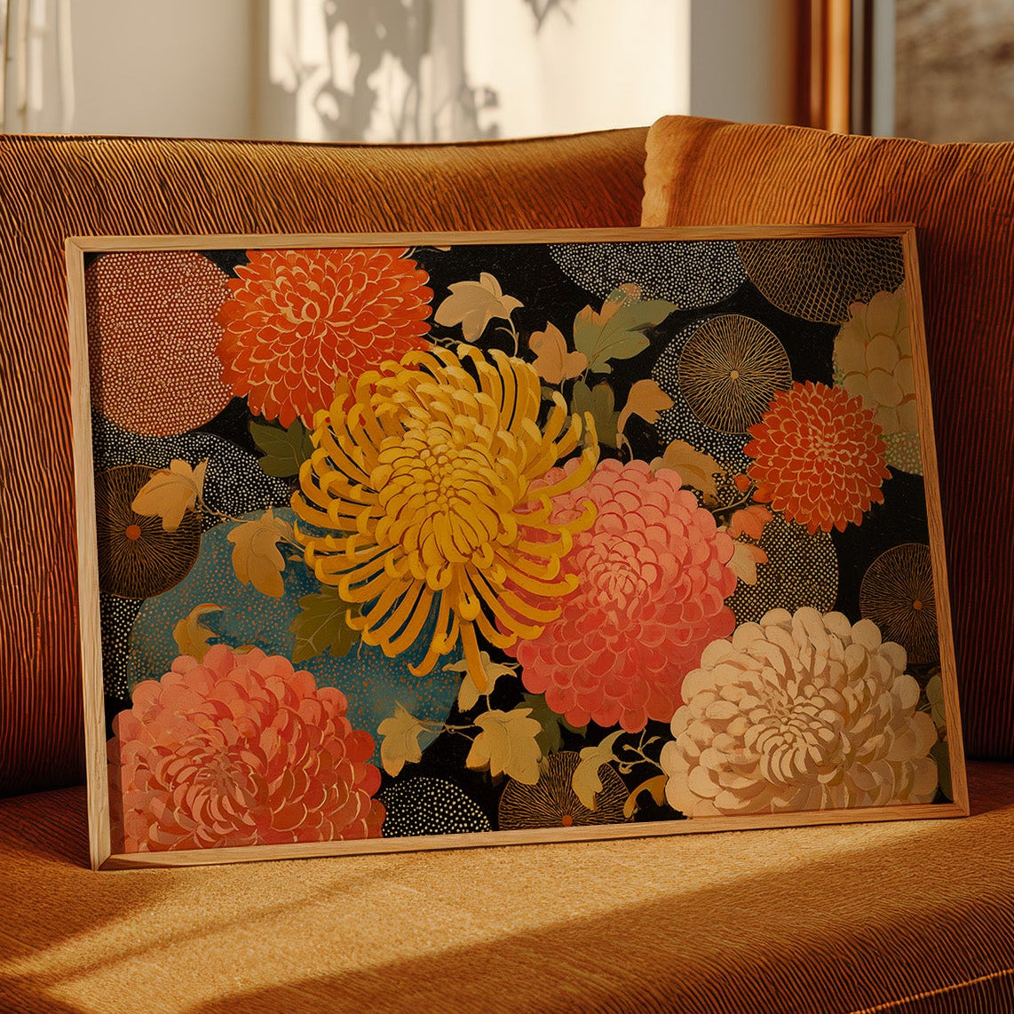 Chrysanthemums Dance In Golden Hour