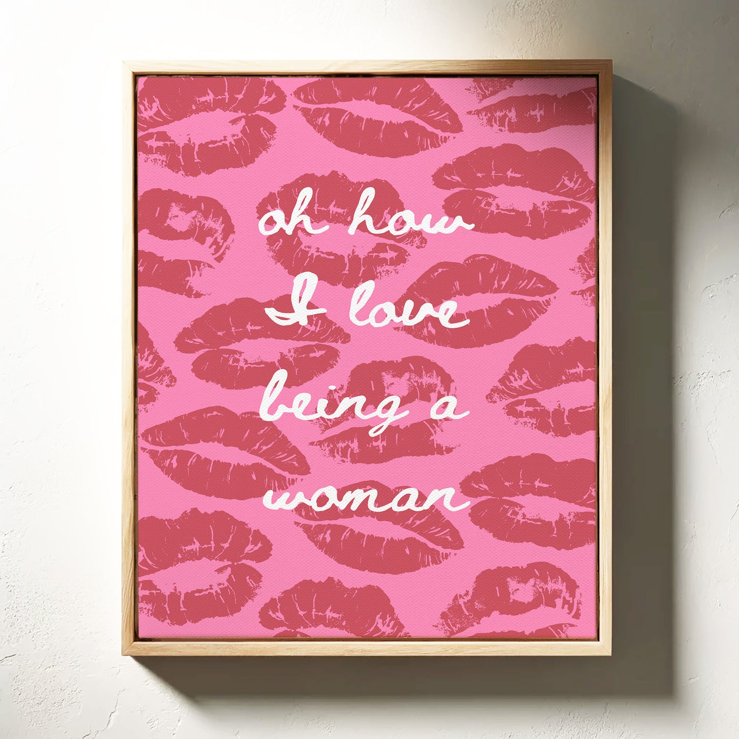 Pink Kisses Paint Sweet Messages