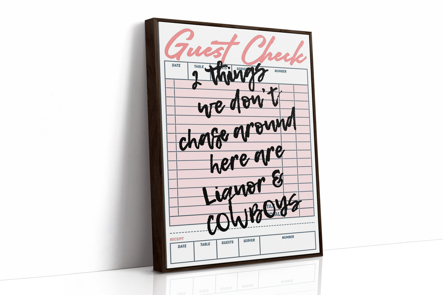 Dinner Notes On Pink Paper