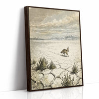 Fox Tracks Across the Salt Flat