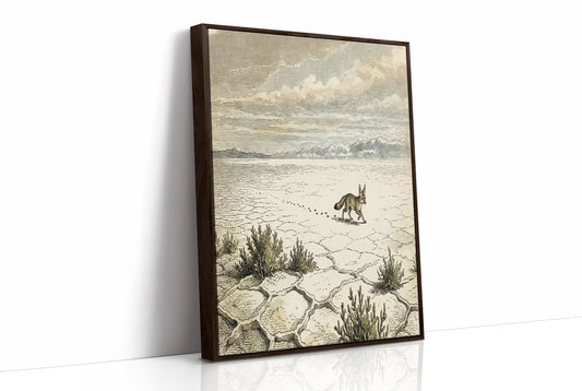 Fox Tracks Across the Salt Flat