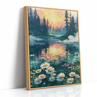Sunrise Reflected on the Forest Pond
