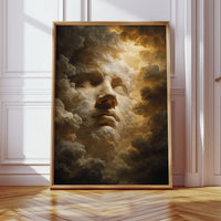 A Face Amongst Golden Clouds