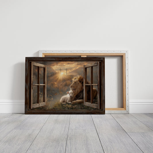 Lion And Lamb Beyond Windows