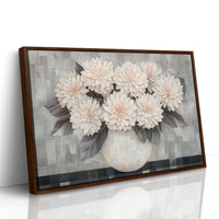 Blush Dahlias In Woven Light