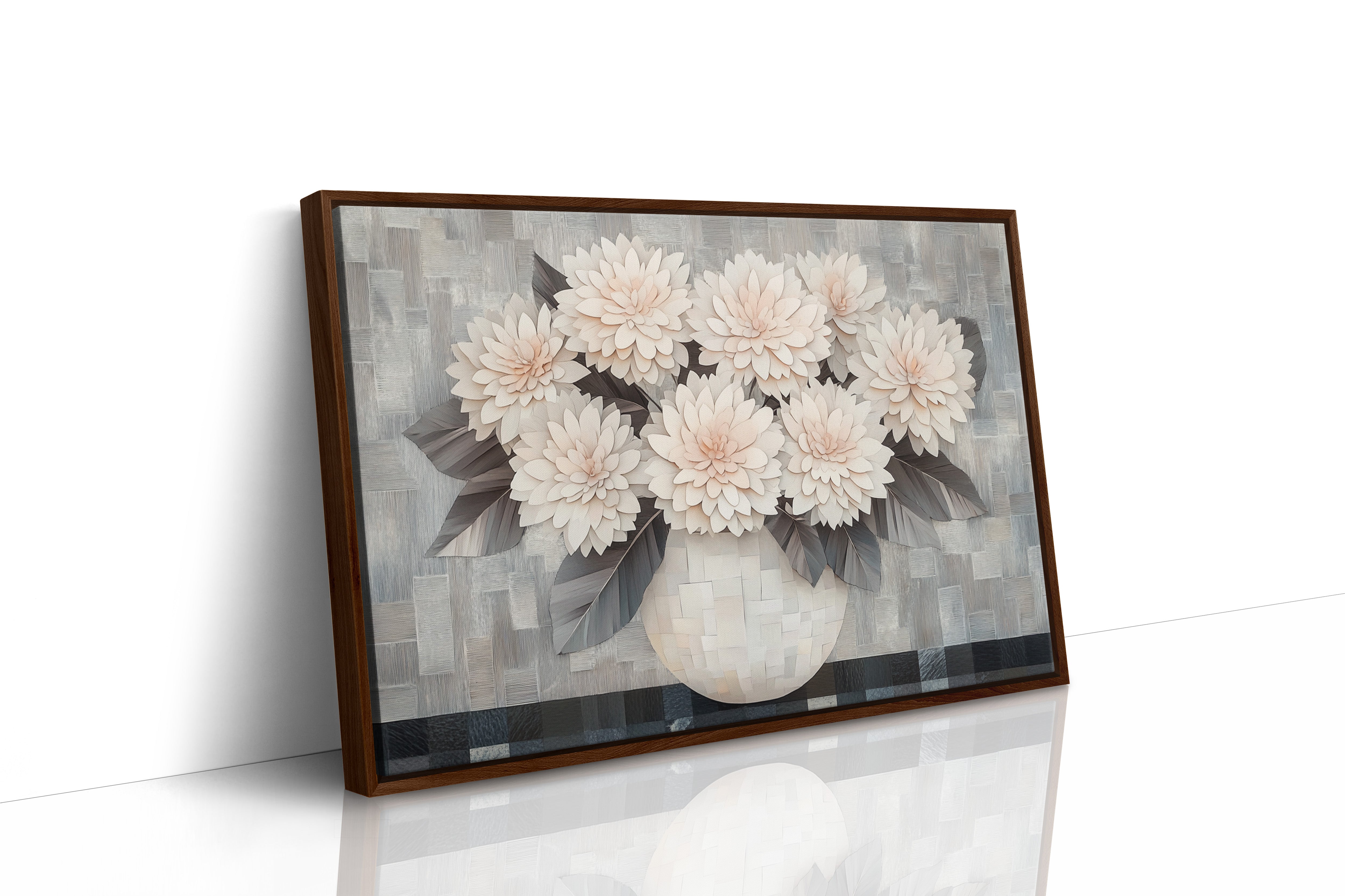 Blush Dahlias In Woven Light