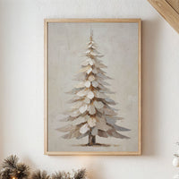 Snow Pine Stands In Gentle Light