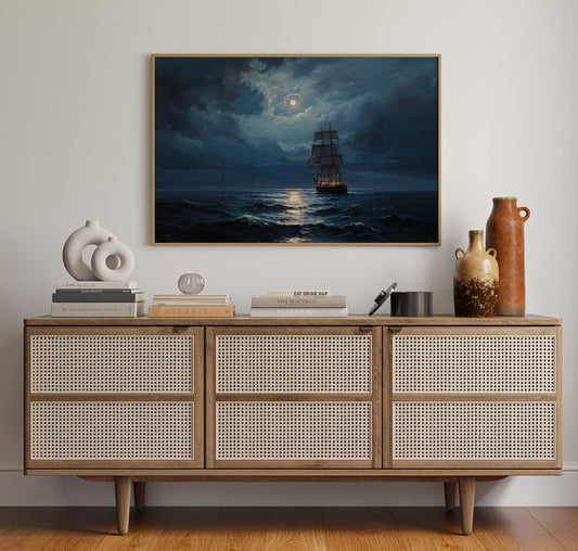 Moonlit Voyage On Ancient Tides