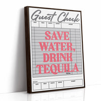 Pink Words On Restaurant Bills