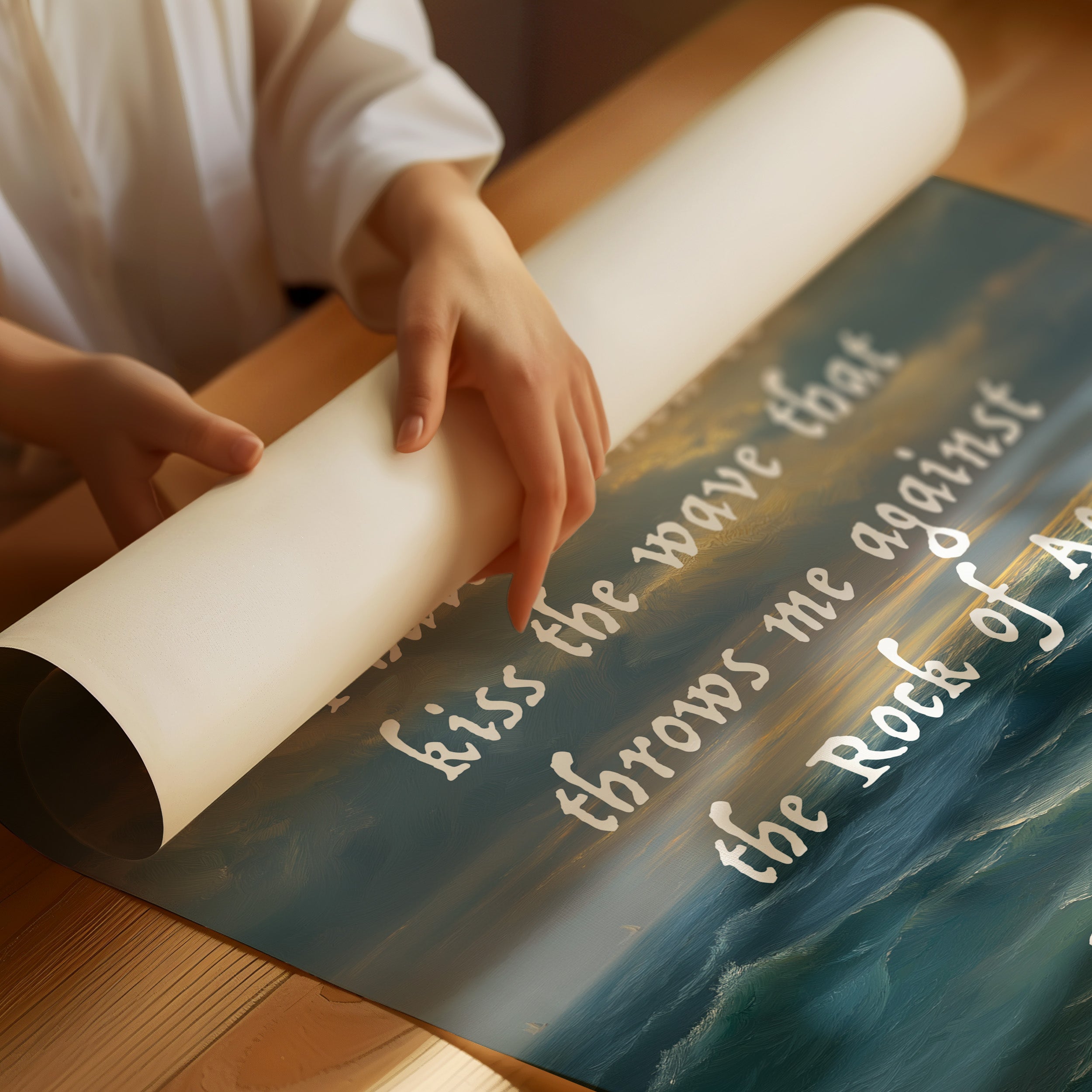 Kiss the Wave Rock of Ages Quote Art