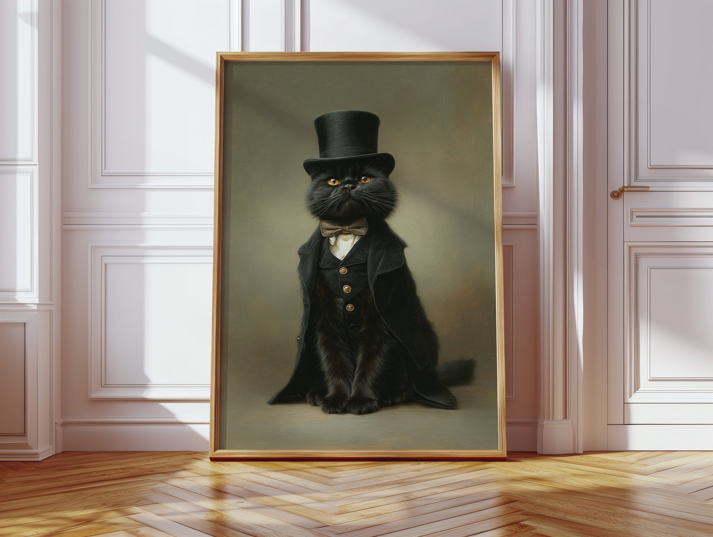 Dapper Feline's Grand Entrance